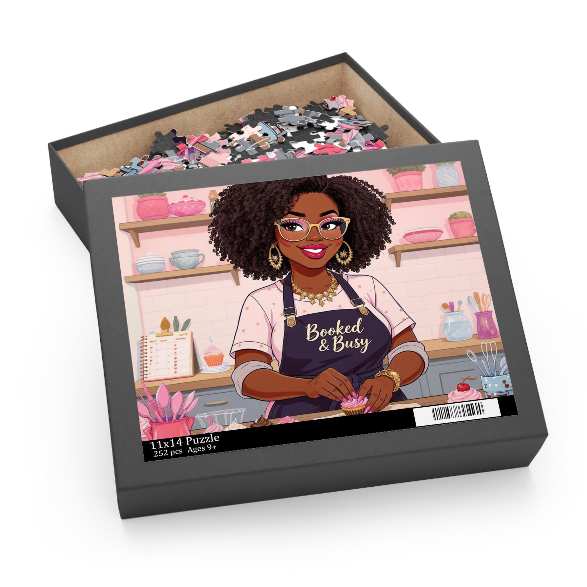 African American Woman Baking Jigsaw Puzzle: Afro-Centric Gift