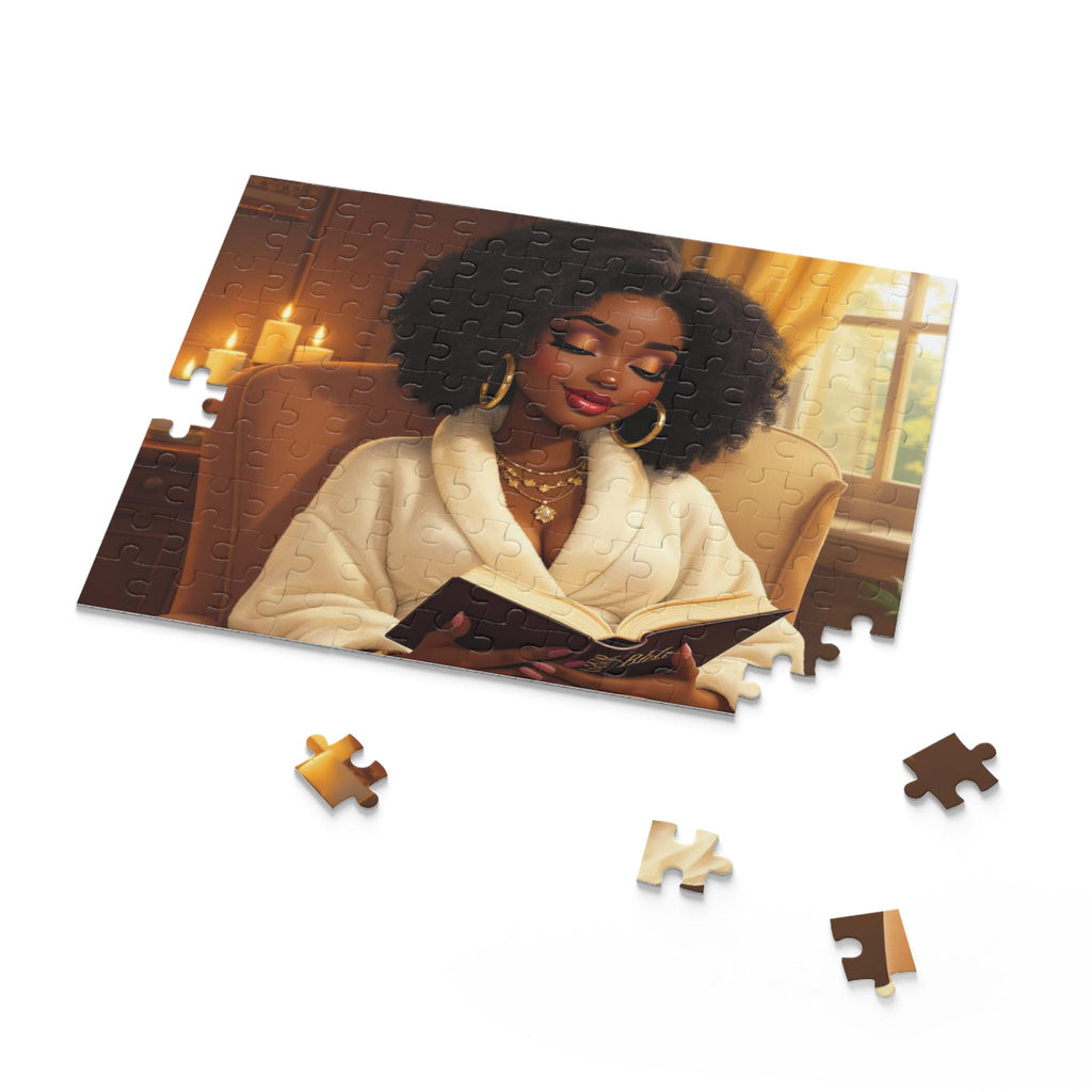 Cozy Reading Scene Puzzle: Vibrant Colors, 120-500 Piece Options