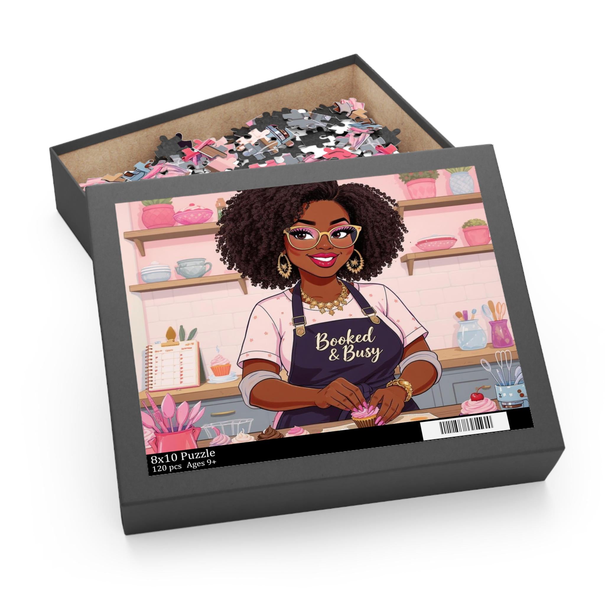 African American Woman Baking Jigsaw Puzzle: Afro-Centric Gift
