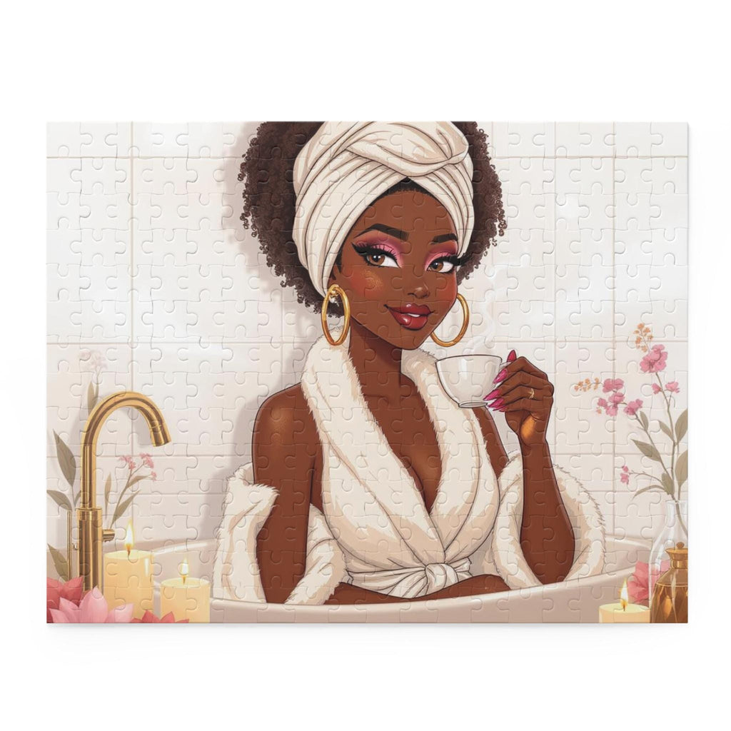 Relaxing Bath Jigsaw Puzzle: Mindful Self-Care Gift