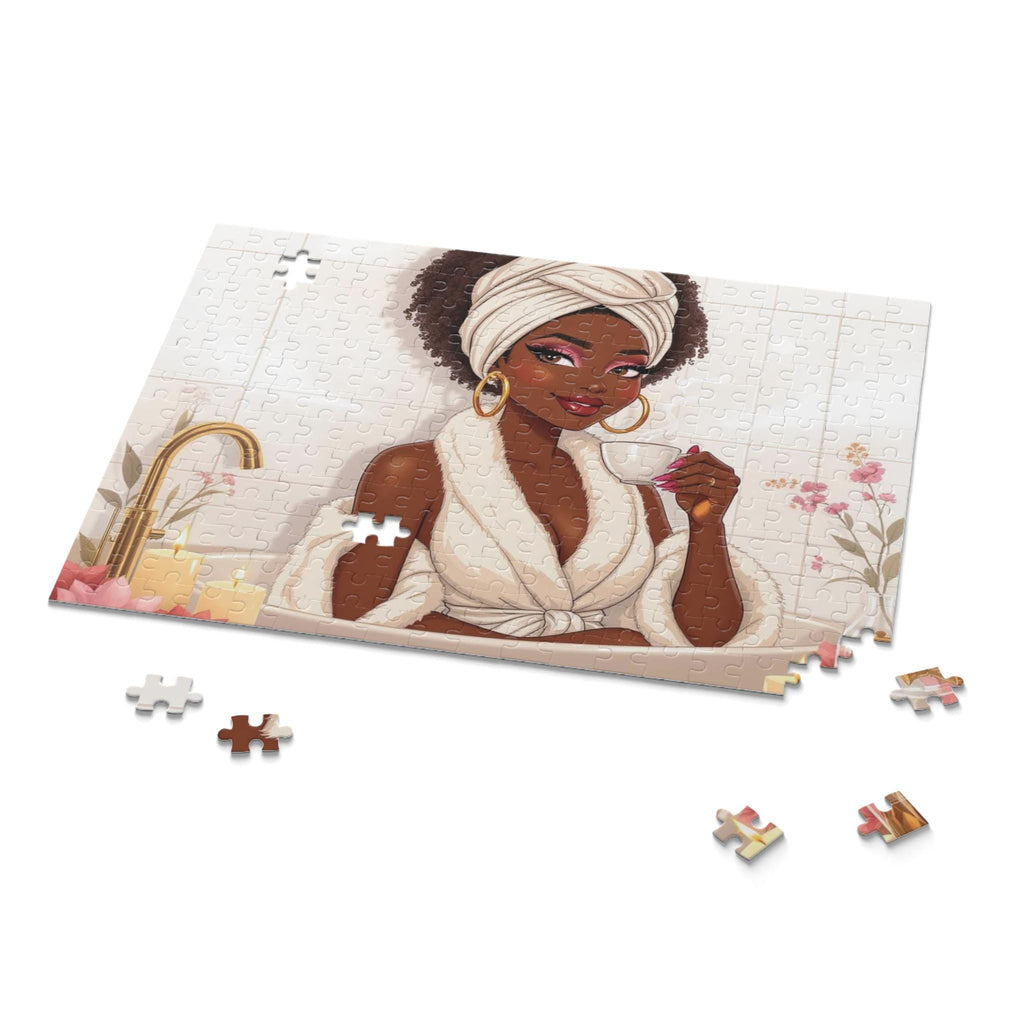 Relaxing Bath Jigsaw Puzzle: Mindful Self-Care Gift