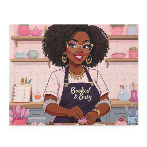 African American Woman Baking Jigsaw Puzzle: Afro-Centric Gift