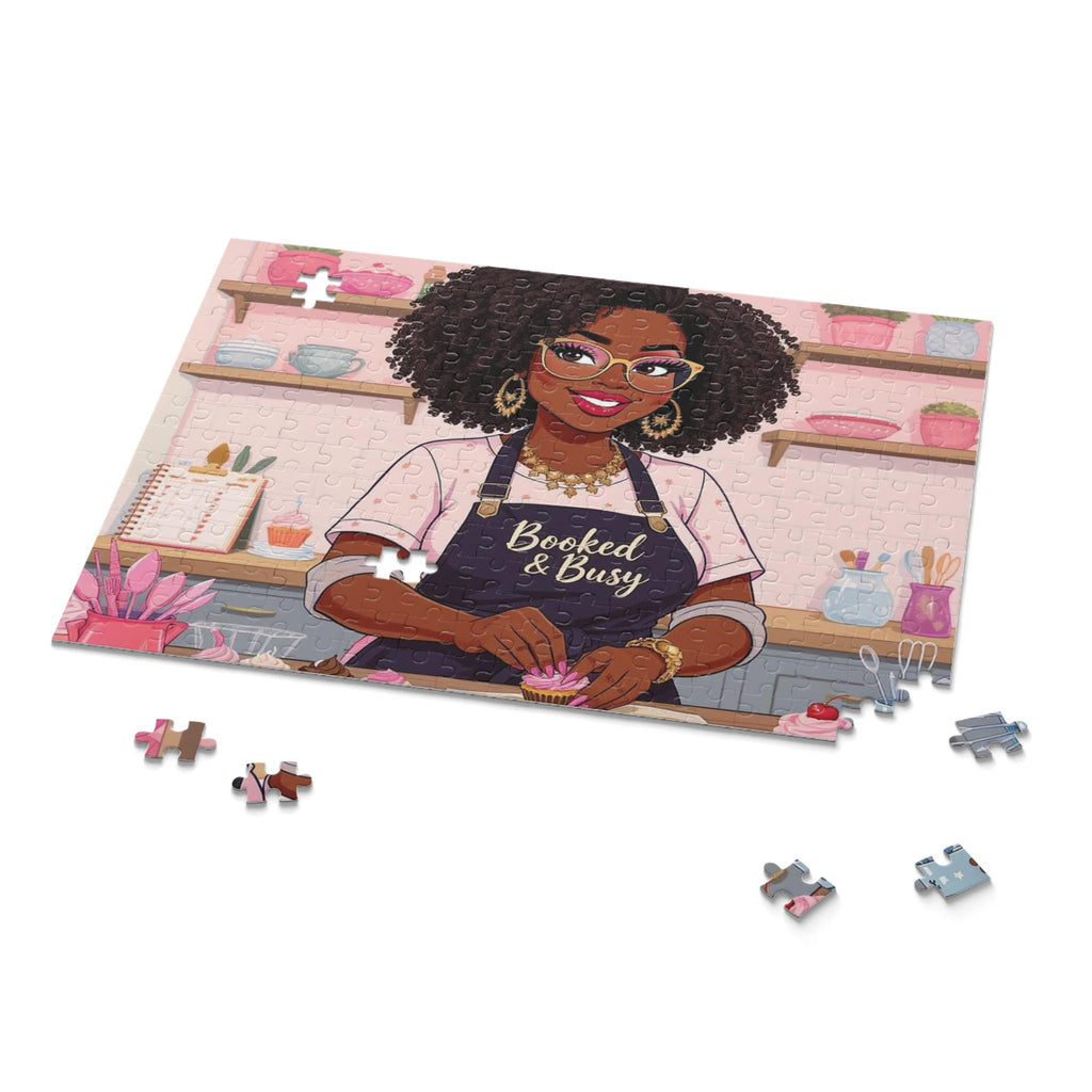African American Woman Baking Jigsaw Puzzle: Afro-Centric Gift