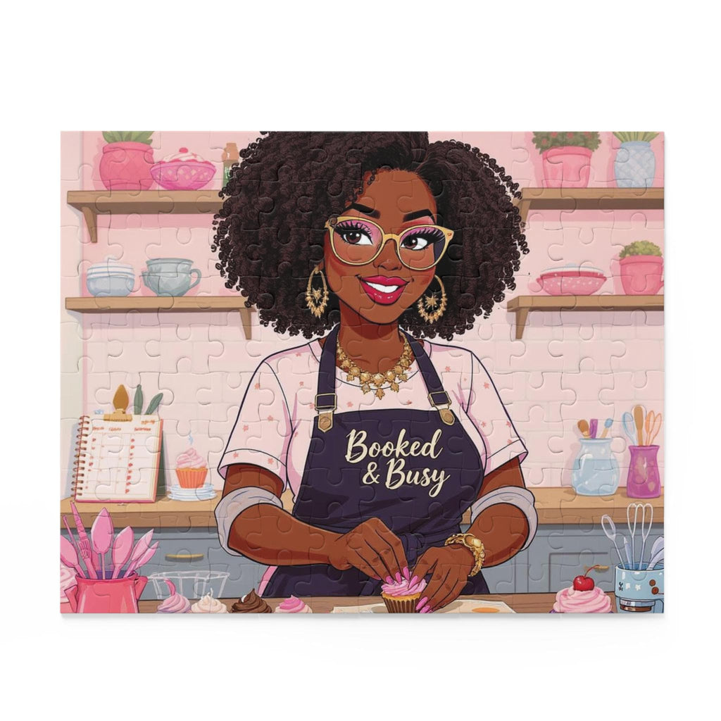 African American Woman Baking Jigsaw Puzzle: Afro-Centric Gift
