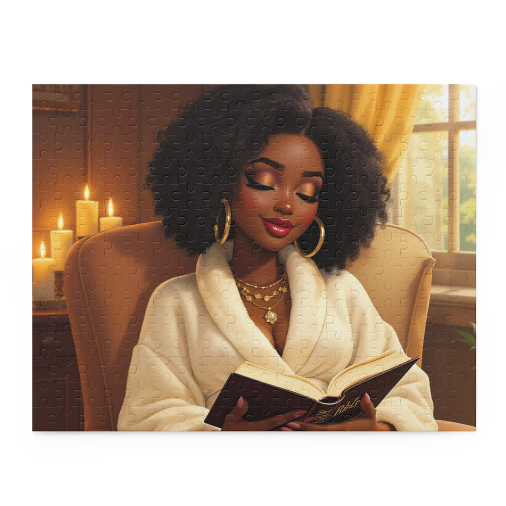 Cozy Reading Scene Puzzle: Vibrant Colors, 120-500 Piece Options