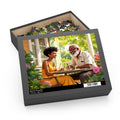 African American Father and Daughter Playing Chess Jigsaw Puzzle
