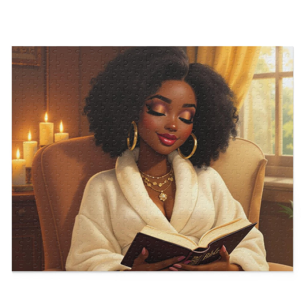 Cozy Reading Scene Puzzle: Vibrant Colors, 120-500 Piece Options