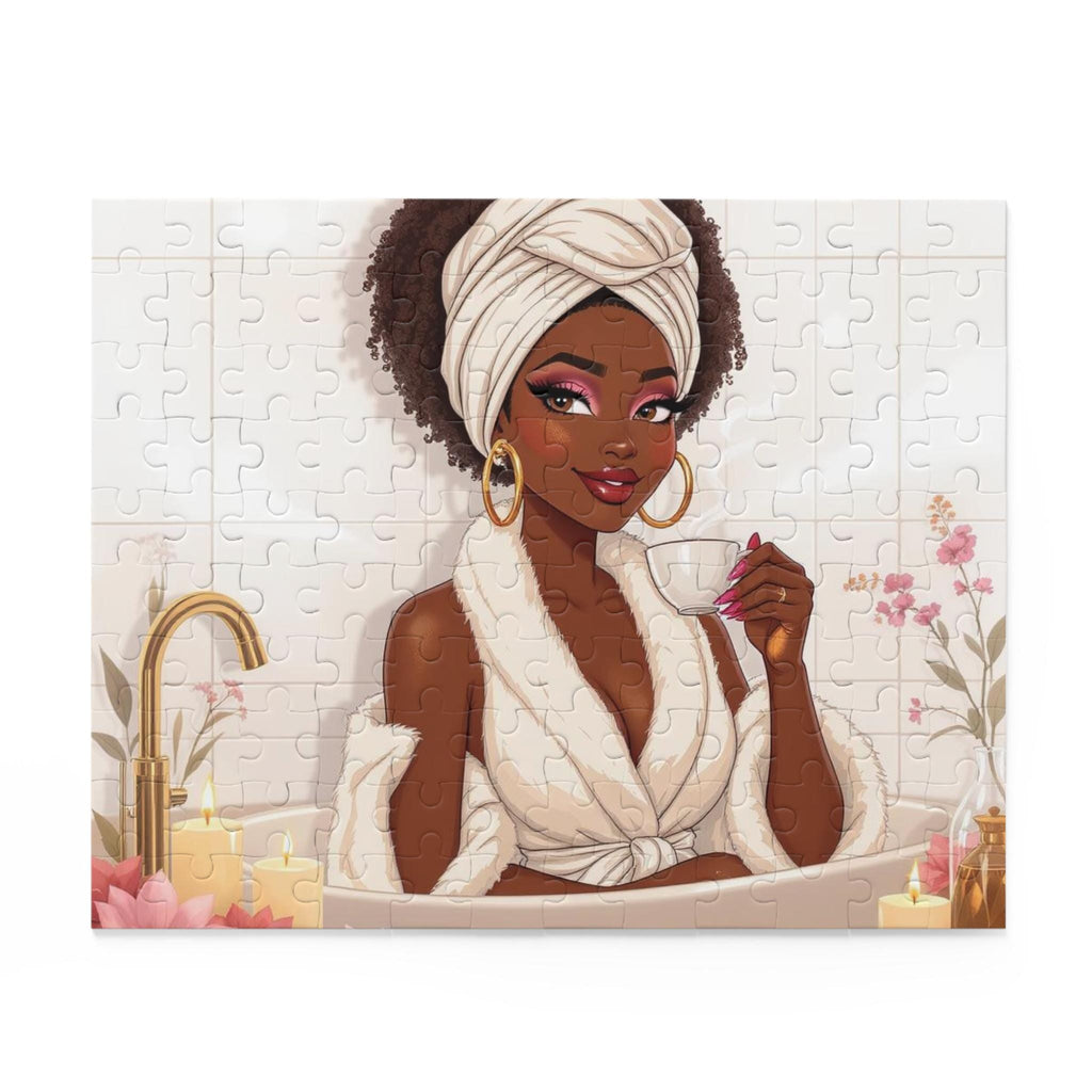 Relaxing Bath Jigsaw Puzzle: Mindful Self-Care Gift