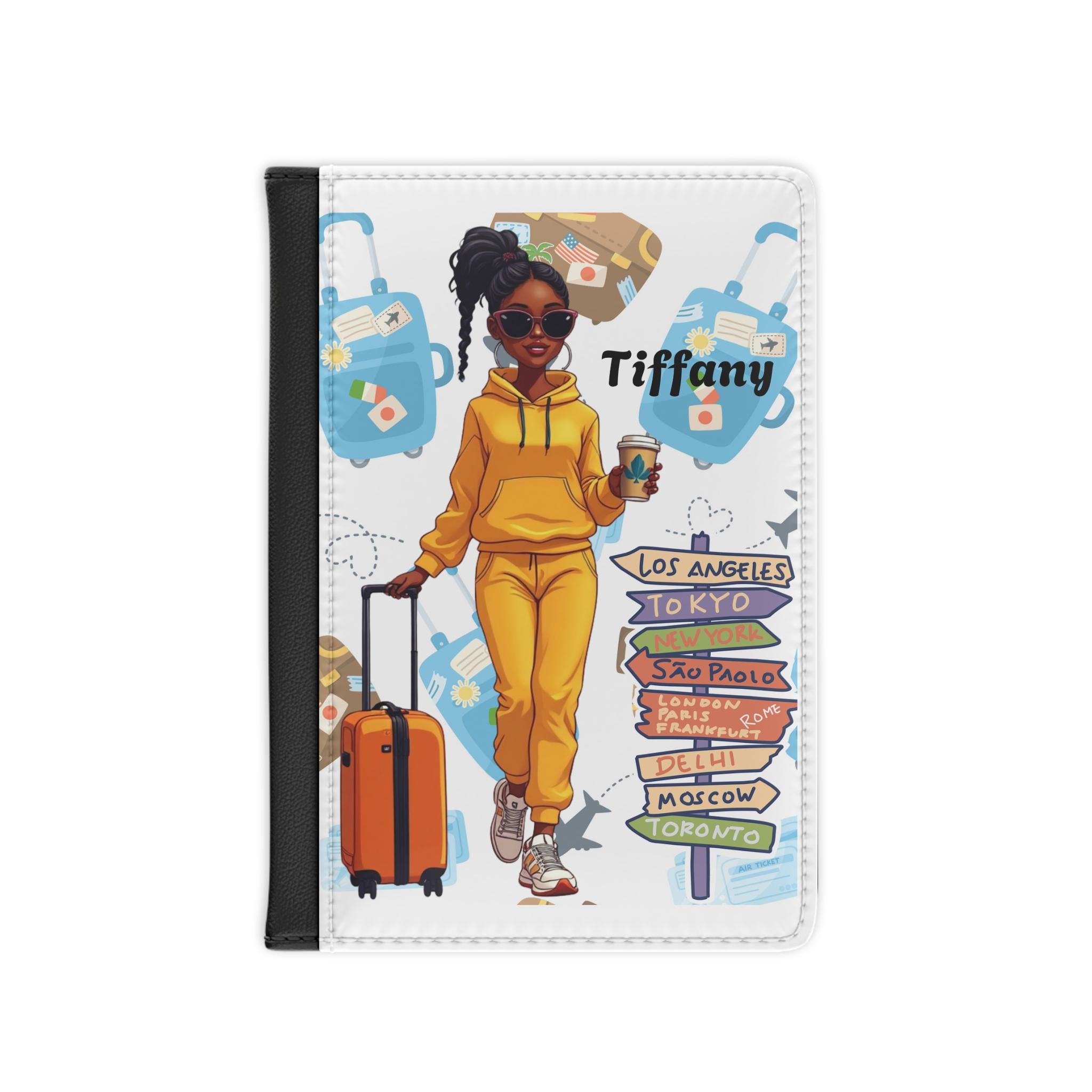 Wanderlust Passport Cover: Faux Leather Travel Document Holder