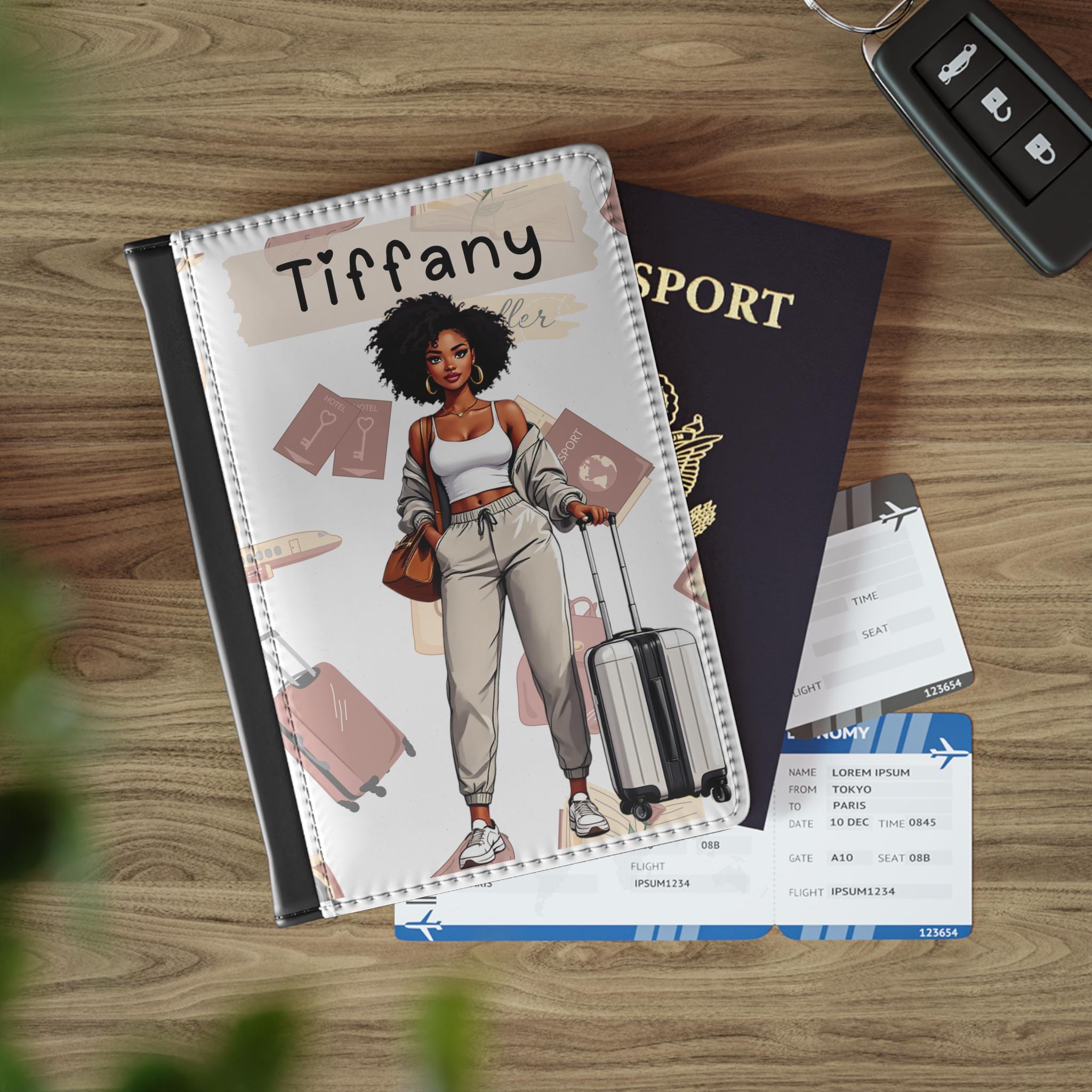 Personalized Faux Leather Passport Cover: RFID Blocking Travel Wallet