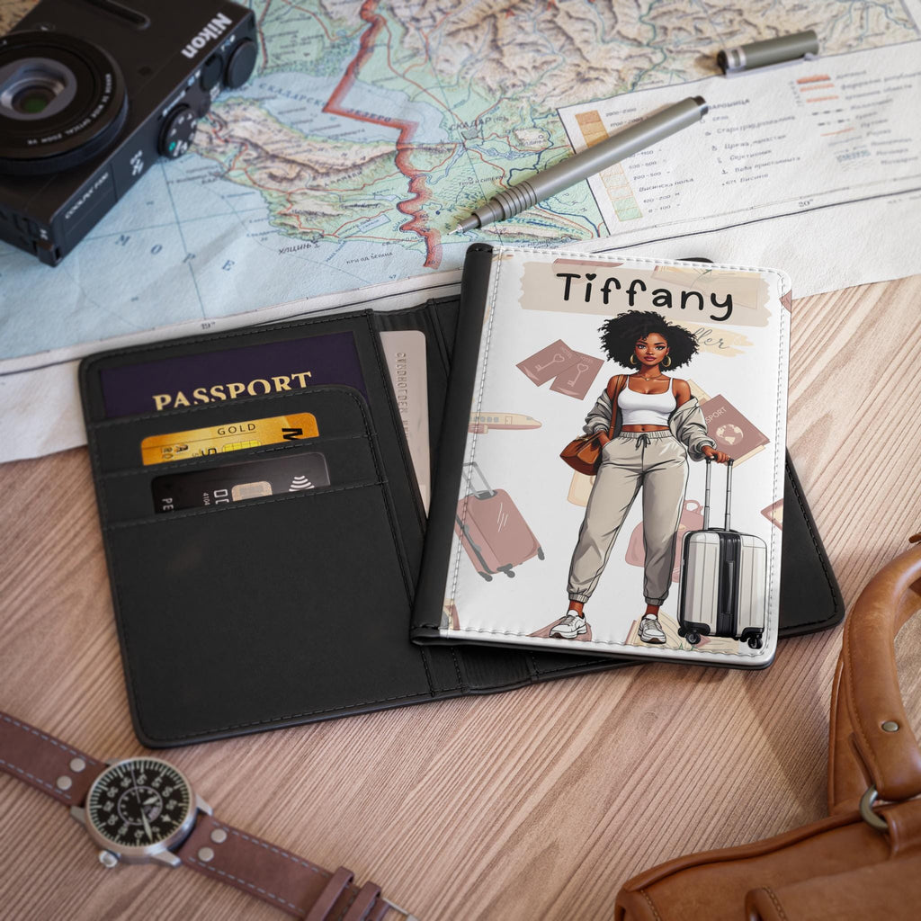 Personalized Faux Leather Passport Cover: RFID Blocking Travel Wallet