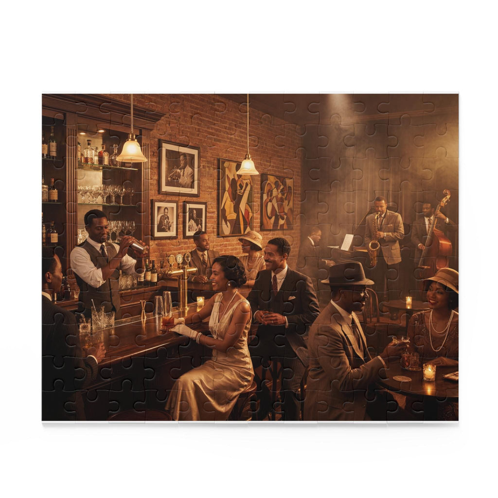 Vintage Jazz Club Scene Puzzle 500-Piece | Retro Bar Night Puzzle