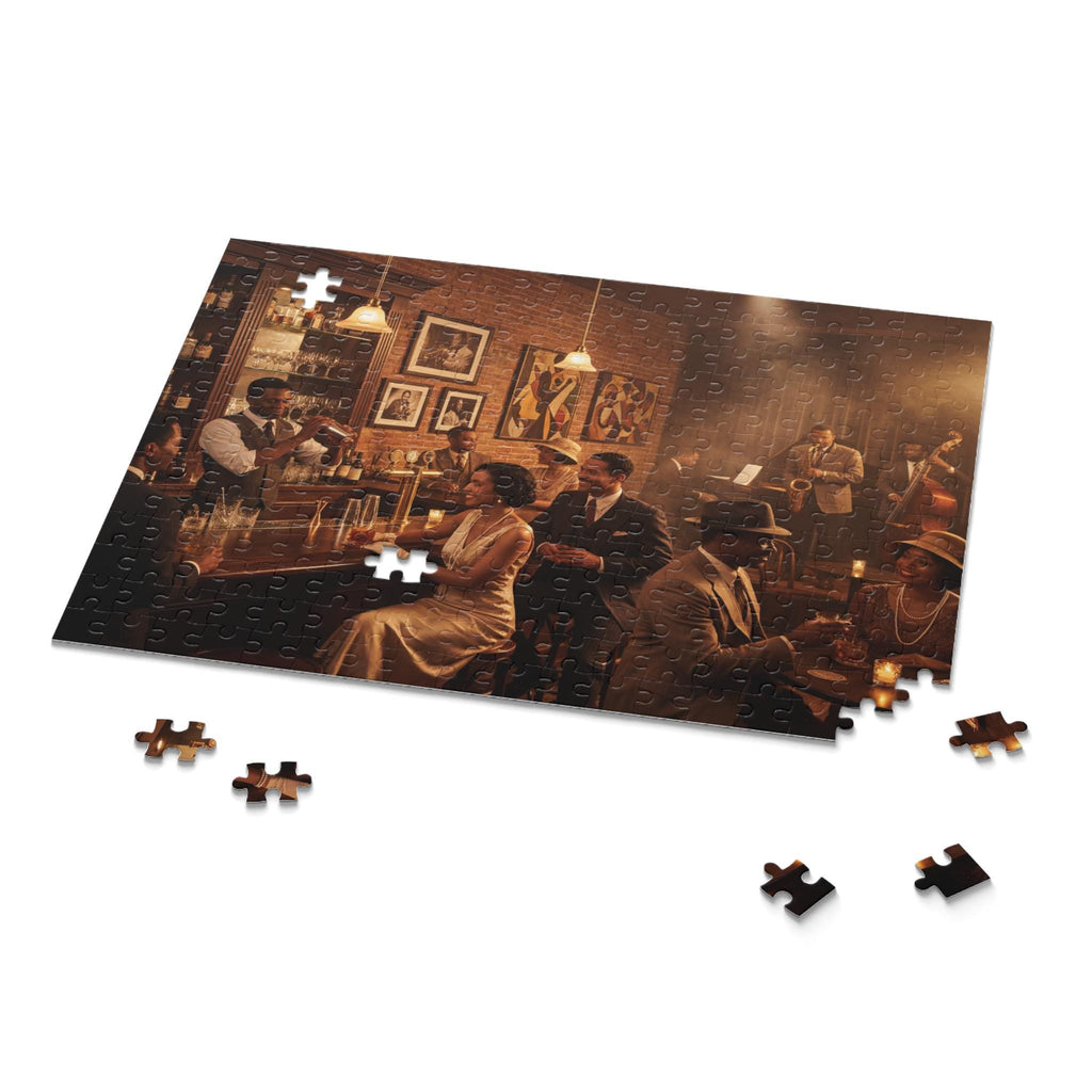 Vintage Jazz Club Scene Puzzle 500-Piece | Retro Bar Night Puzzle