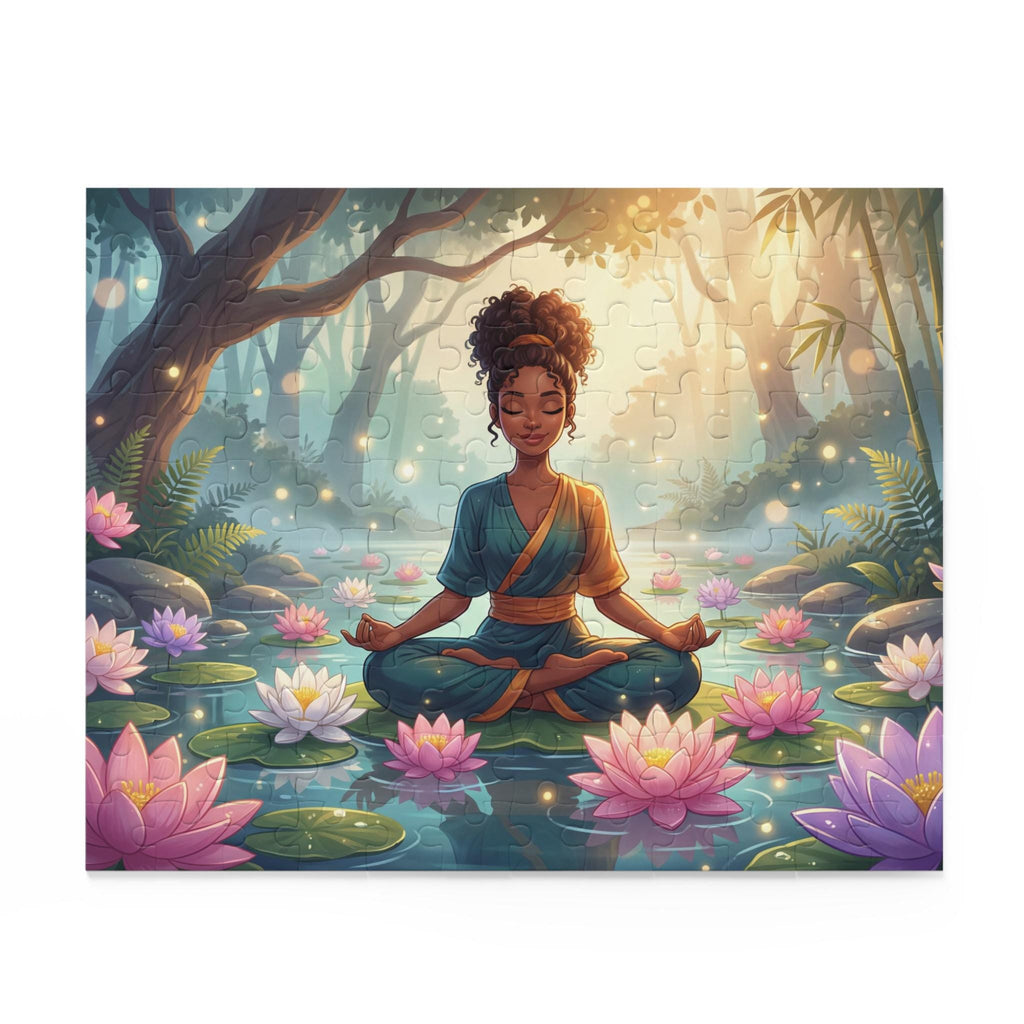Serene Woman Lotus Pond Puzzle