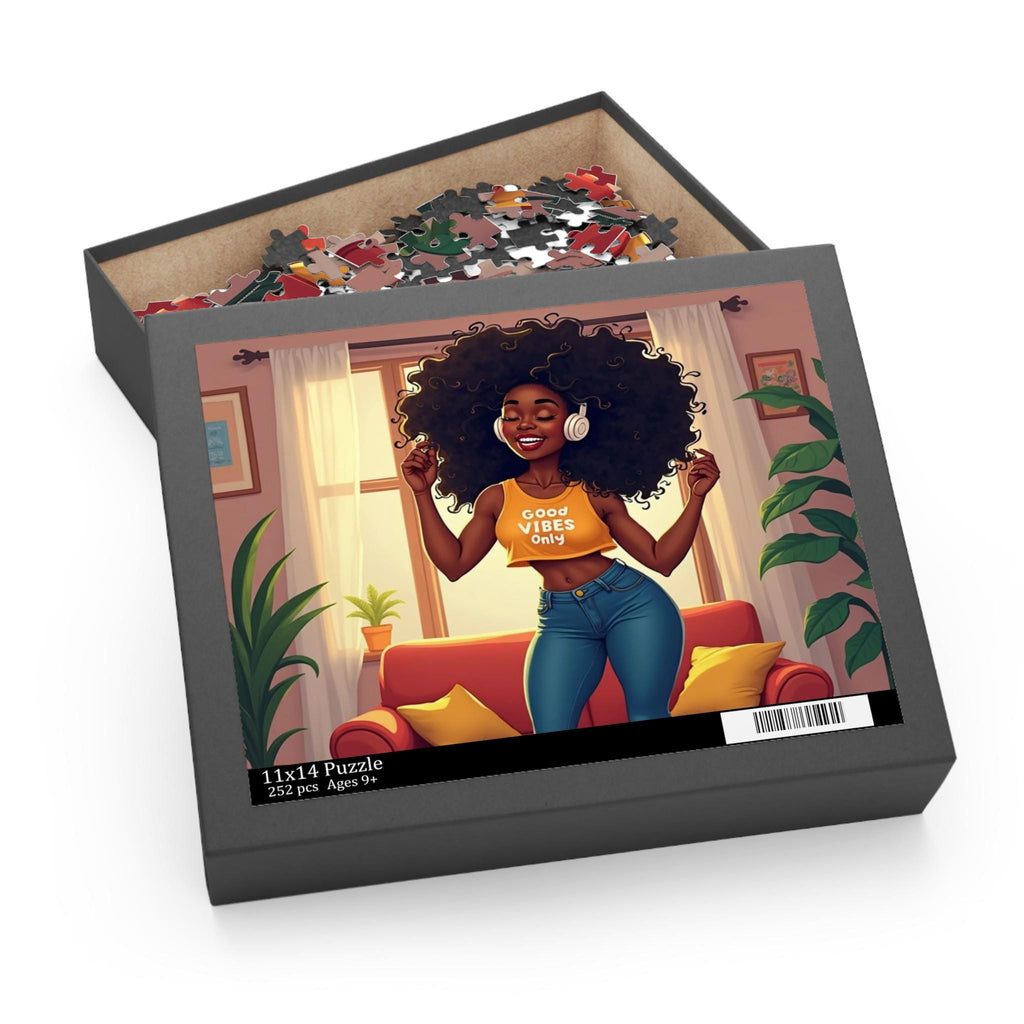 Confident Black Woman Dancing Puzzle | Vibrant Home Decor