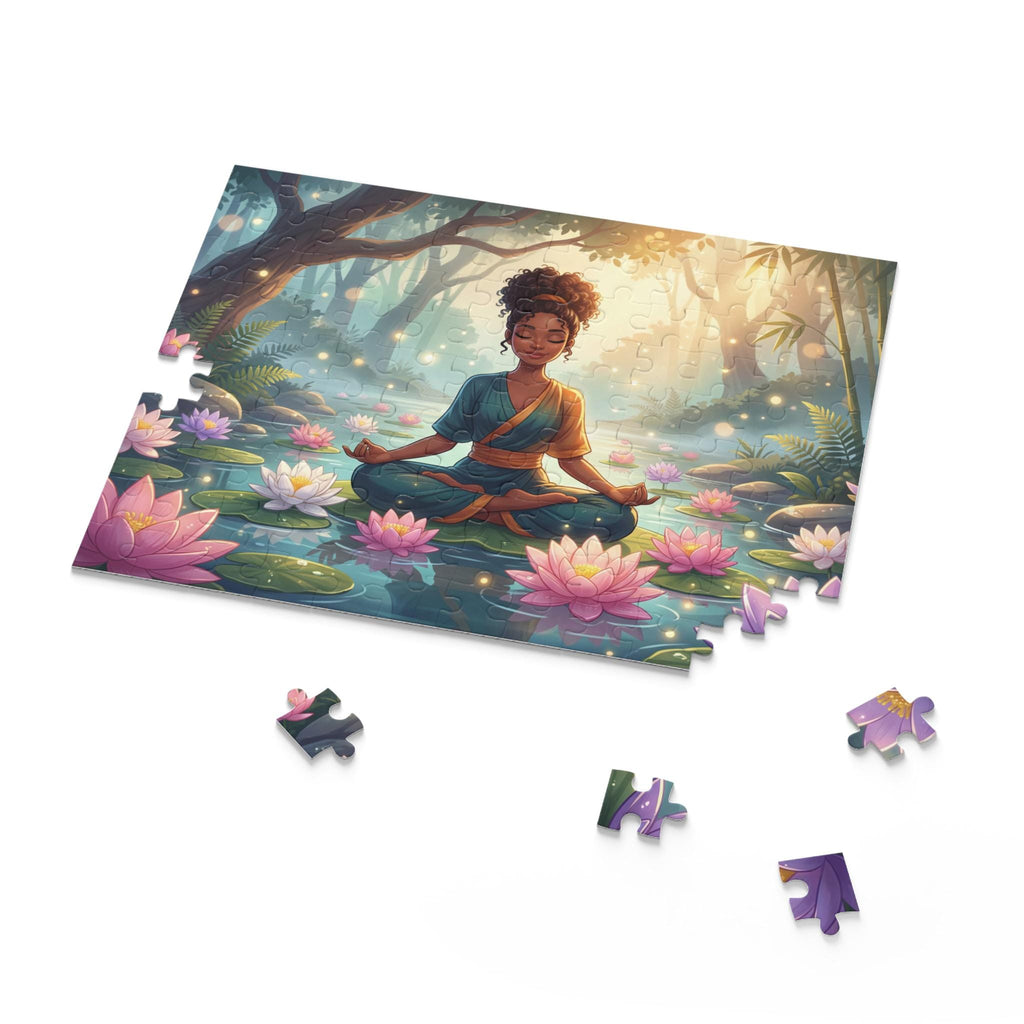 Serene Woman Lotus Pond Puzzle