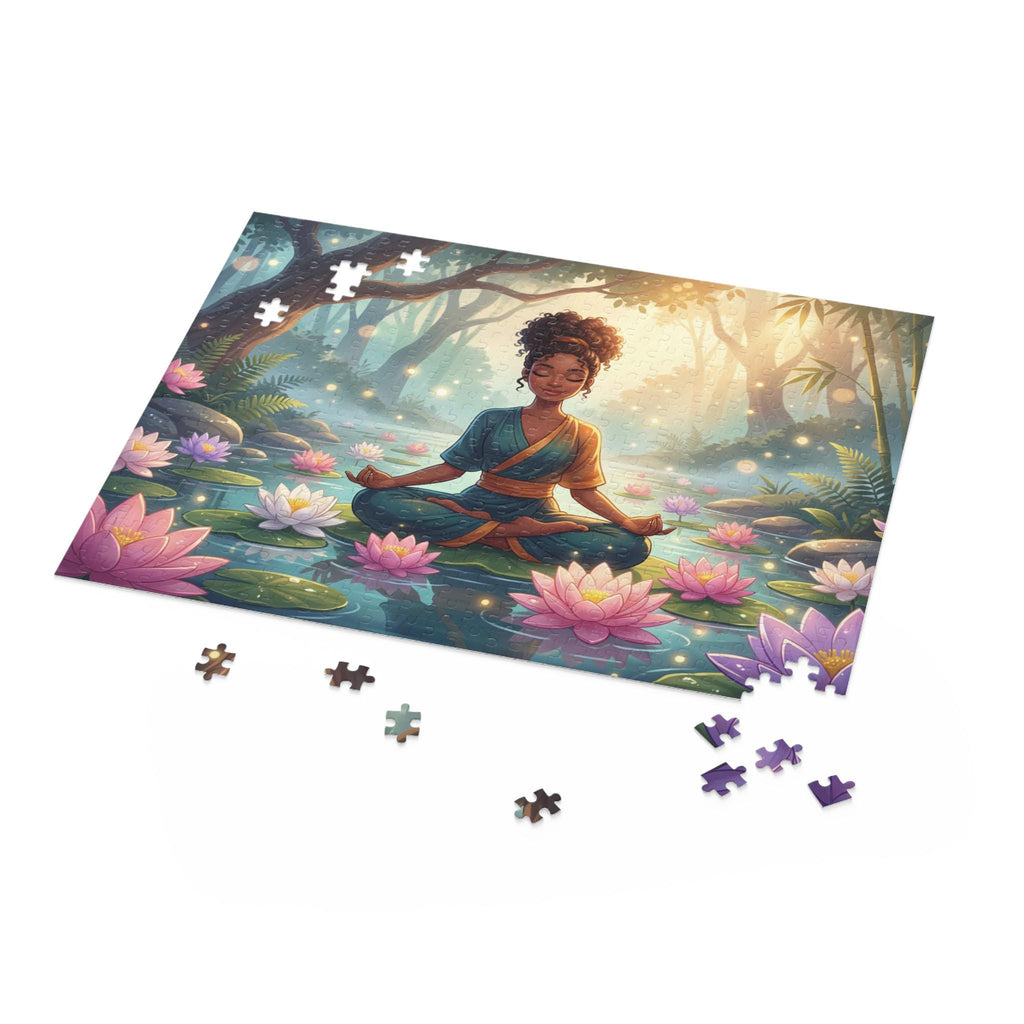 Serene Woman Lotus Pond Puzzle
