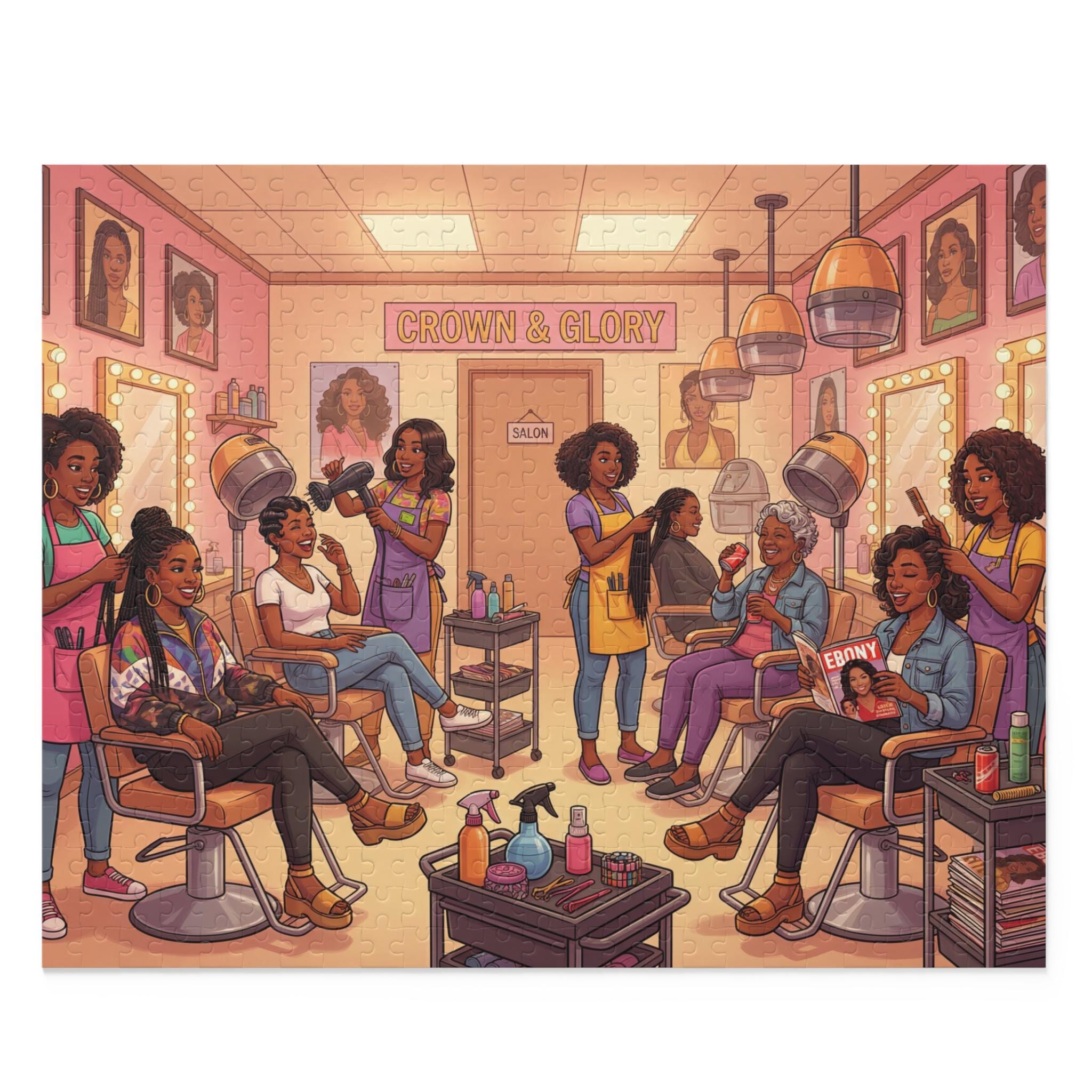 Nostalgic Hair Salon Scene Puzzle | 120-500 Piece Jigsaw