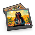 Sunflower Field Woman Puzzle | 120/252/500 Piece Jigsaw