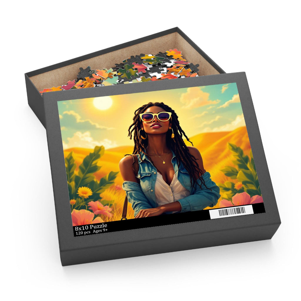 Sunflower Field Woman Puzzle | 120/252/500 Piece Jigsaw
