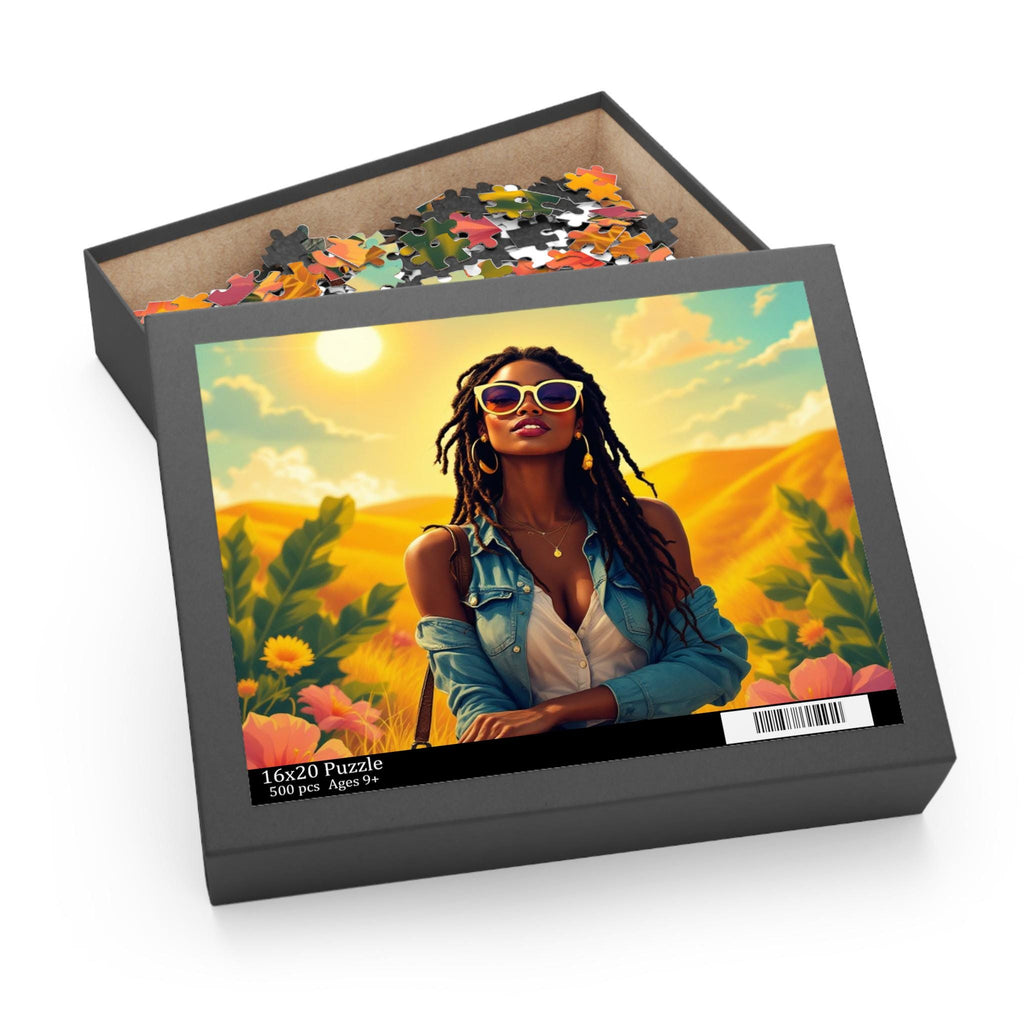 Sunflower Field Woman Puzzle | 120/252/500 Piece Jigsaw