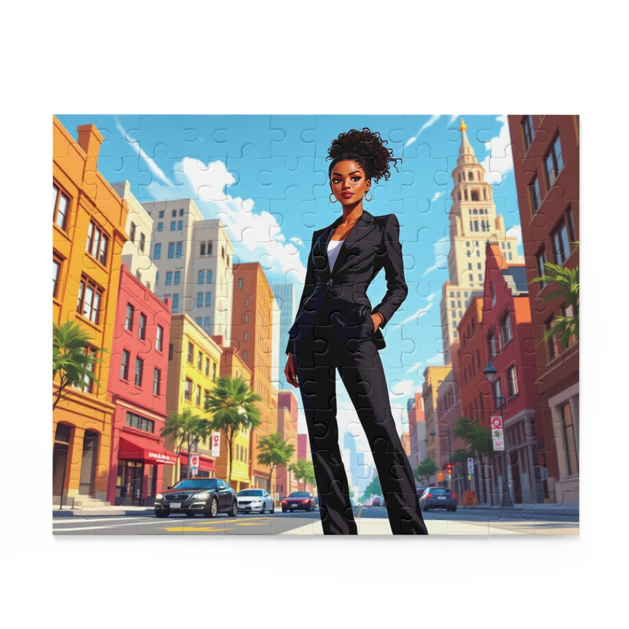 Confident Businesswoman City Street Puzzle