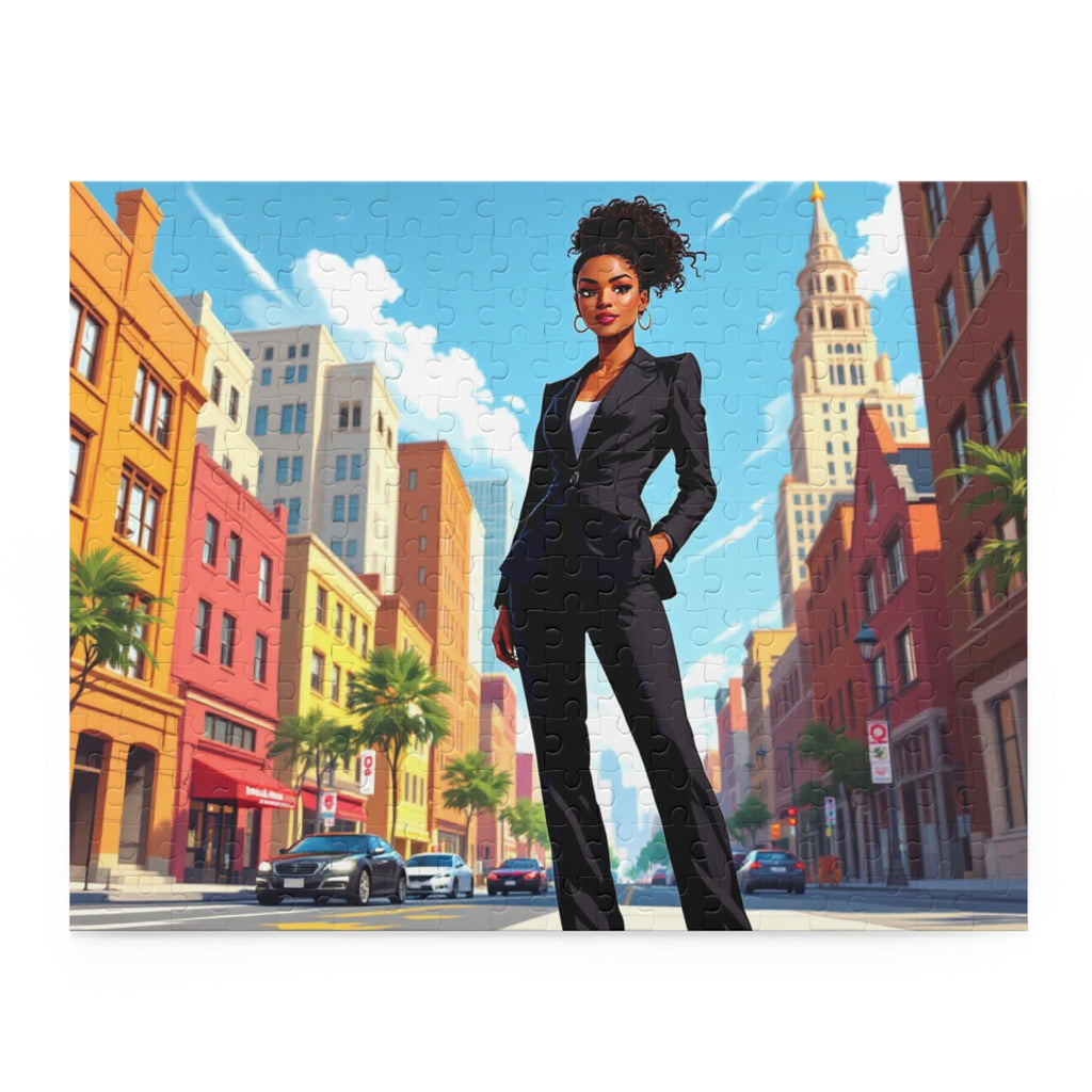 Confident Businesswoman City Street Puzzle