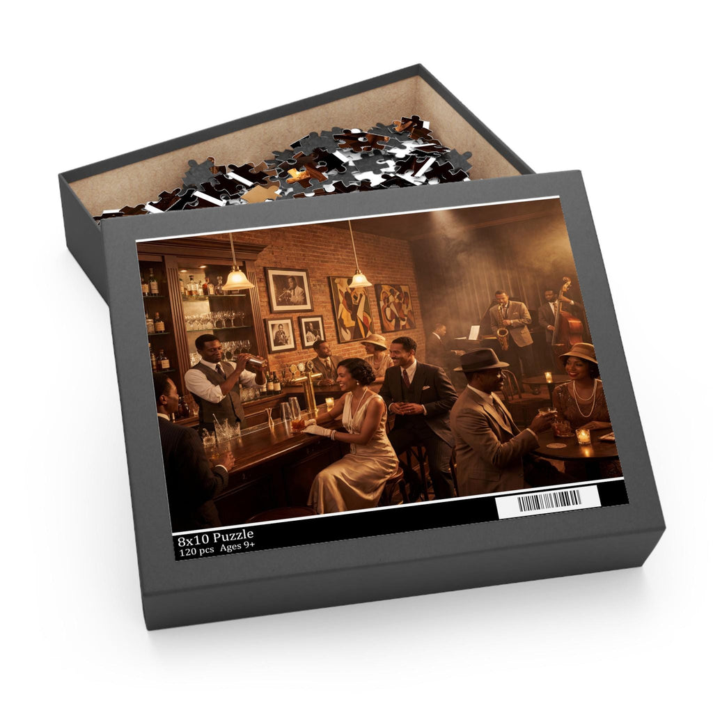Vintage Jazz Club Scene Puzzle 500-Piece | Retro Bar Night Puzzle