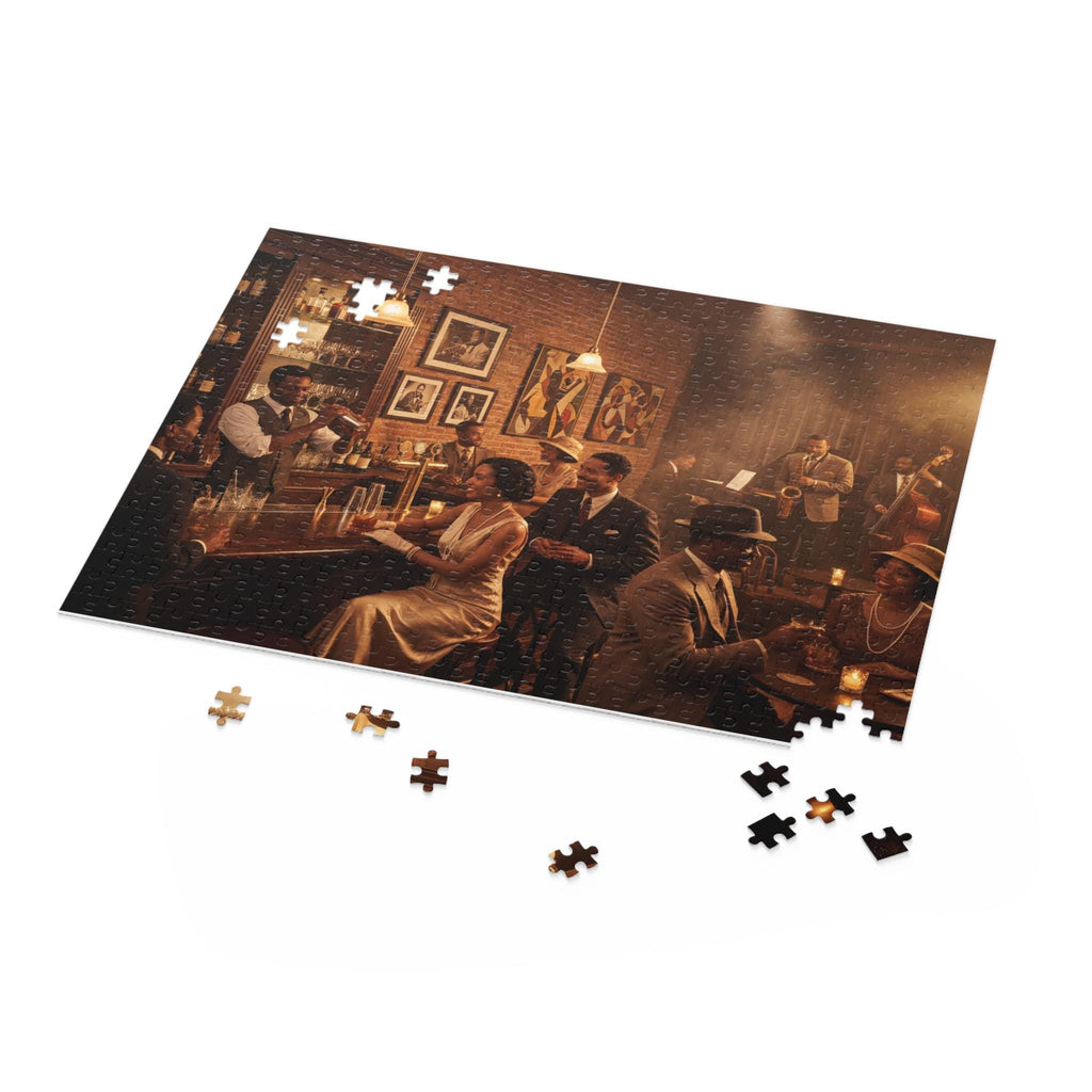 Vintage Jazz Club Scene Puzzle 500-Piece | Retro Bar Night Puzzle