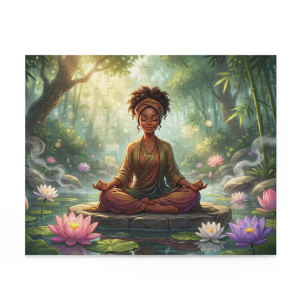Meditating Woman Lotus Pond Puzzle