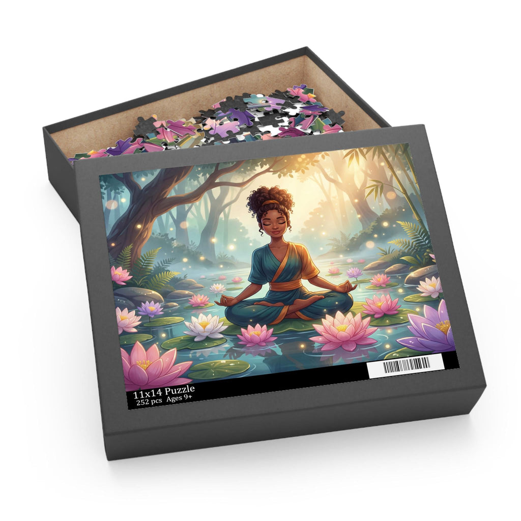 Serene Woman Lotus Pond Puzzle