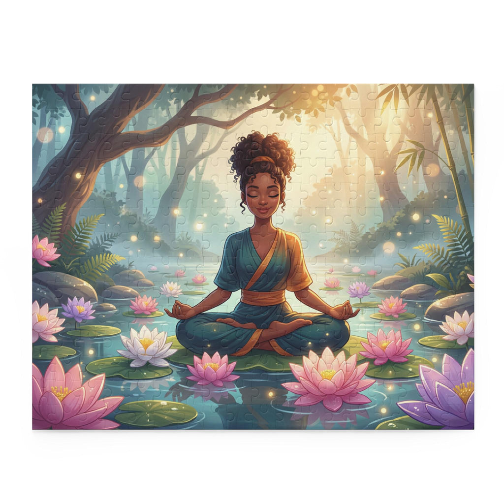Serene Woman Lotus Pond Puzzle