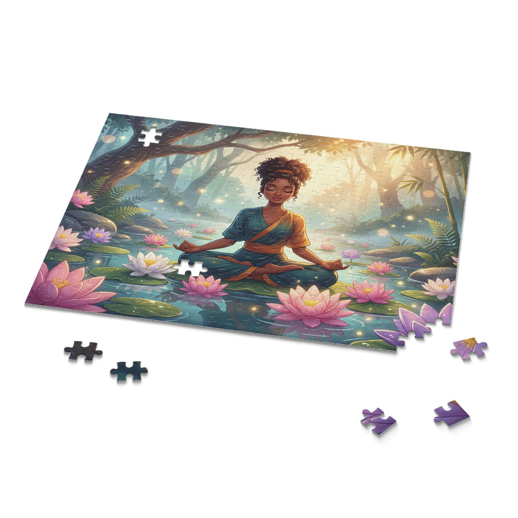 Serene Woman Lotus Pond Puzzle