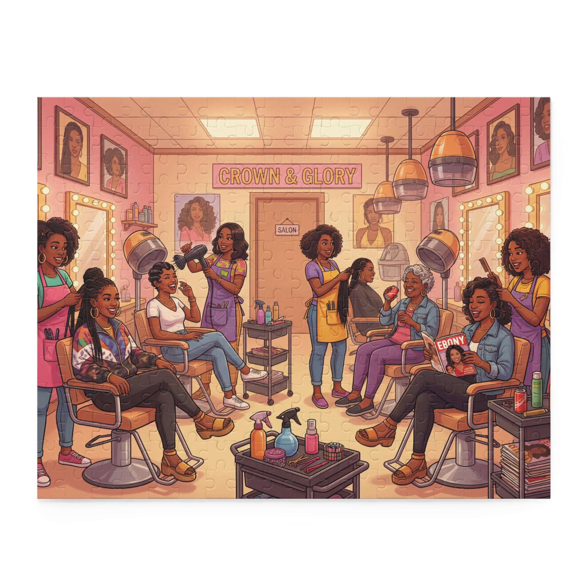 Nostalgic Hair Salon Scene Puzzle | 120-500 Piece Jigsaw