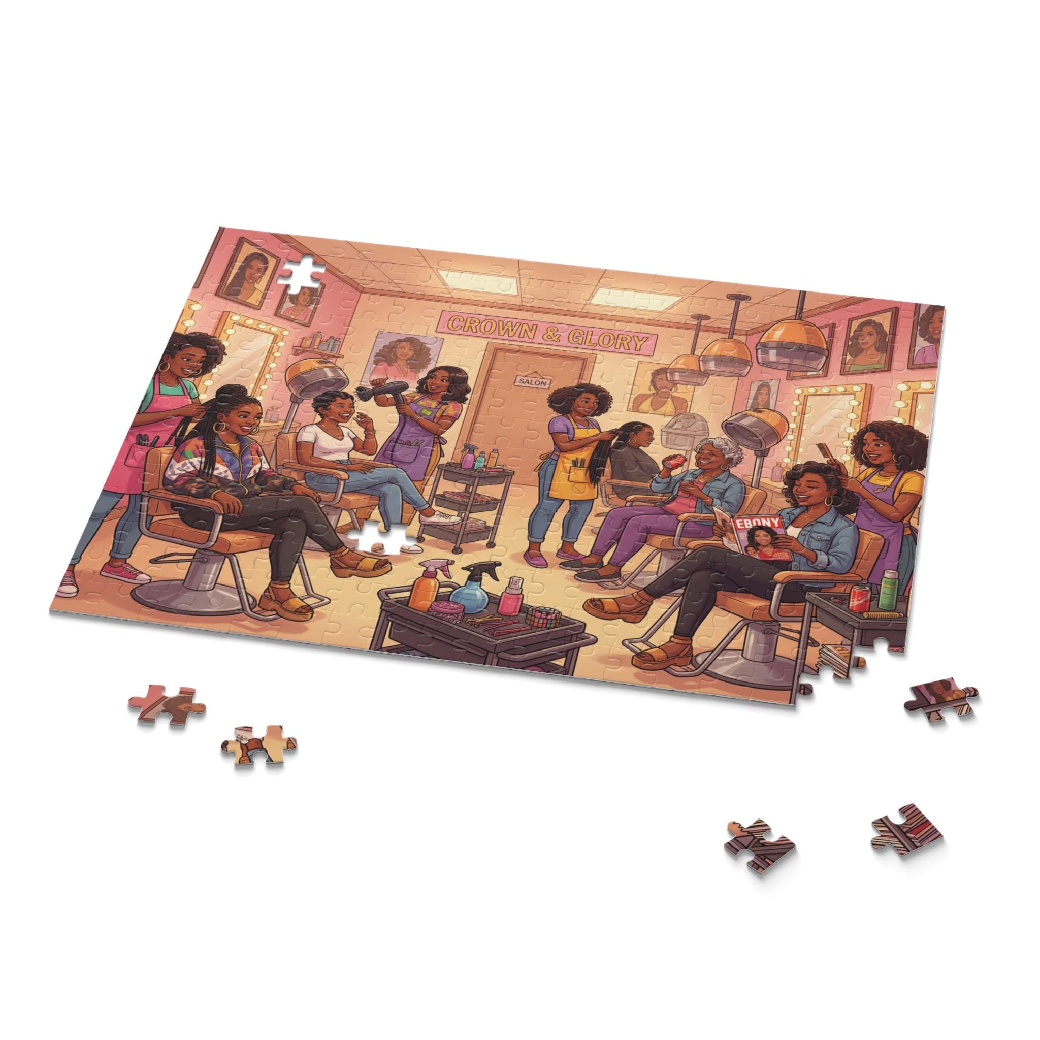 Nostalgic Hair Salon Scene Puzzle | 120-500 Piece Jigsaw