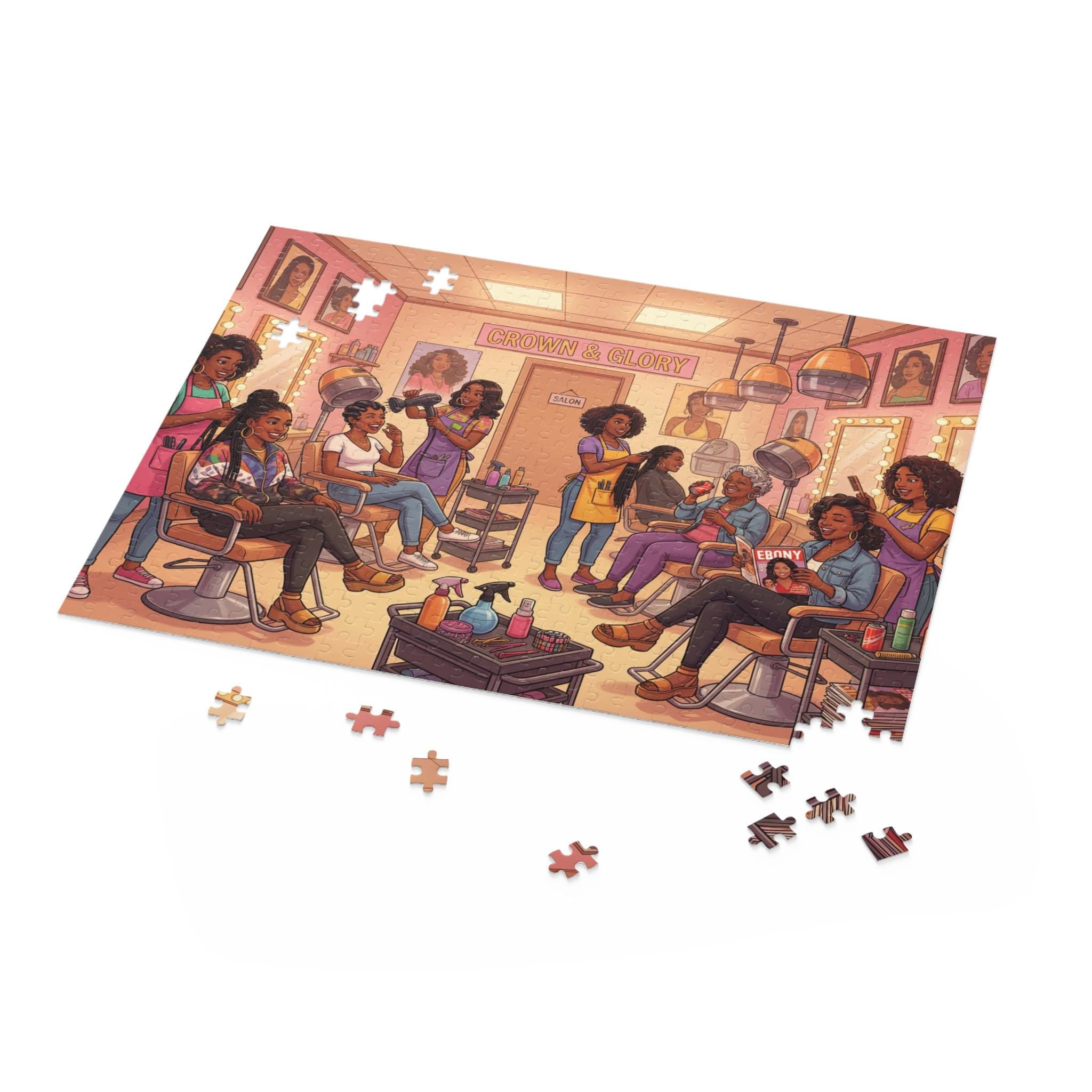 Nostalgic Hair Salon Scene Puzzle | 120-500 Piece Jigsaw