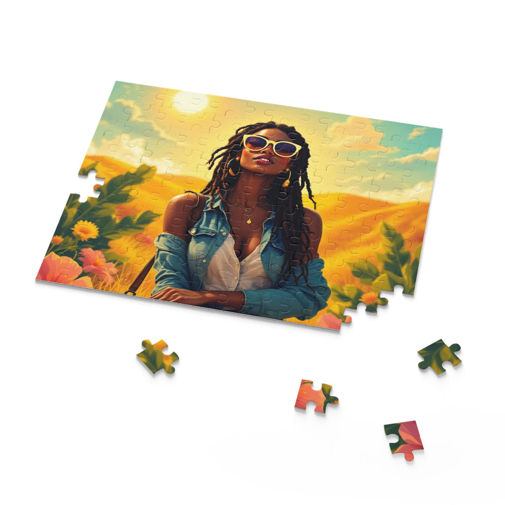 Sunflower Field Woman Puzzle | 120/252/500 Piece Jigsaw