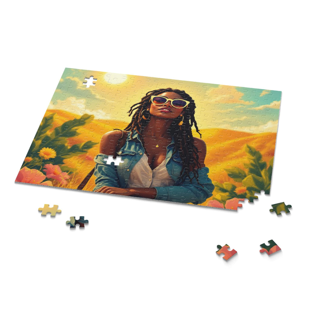 Sunflower Field Woman Puzzle | 120/252/500 Piece Jigsaw