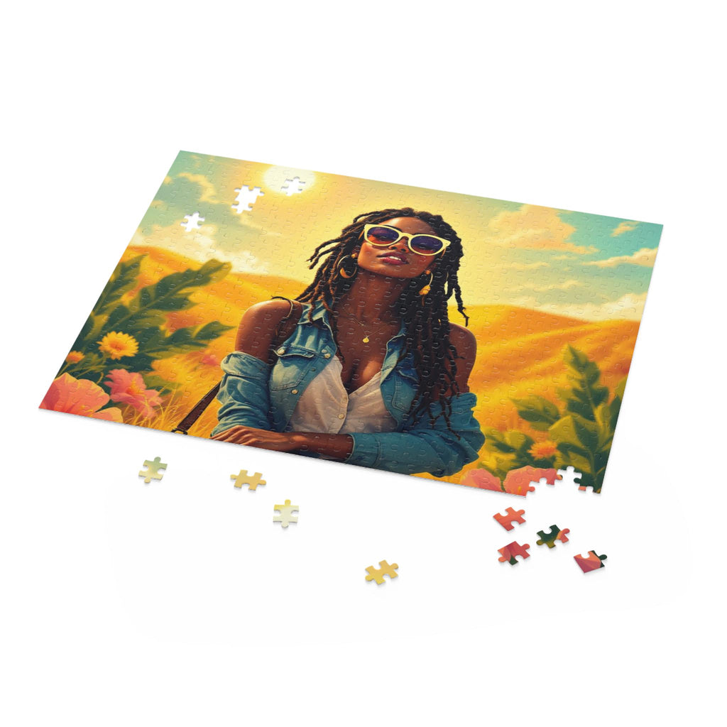 Sunflower Field Woman Puzzle | 120/252/500 Piece Jigsaw
