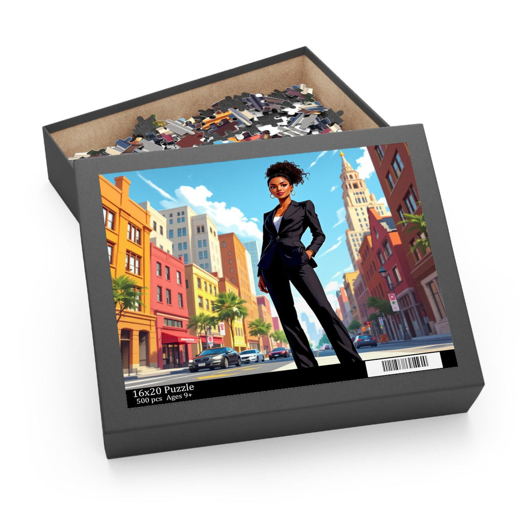 Confident Businesswoman City Street Puzzle