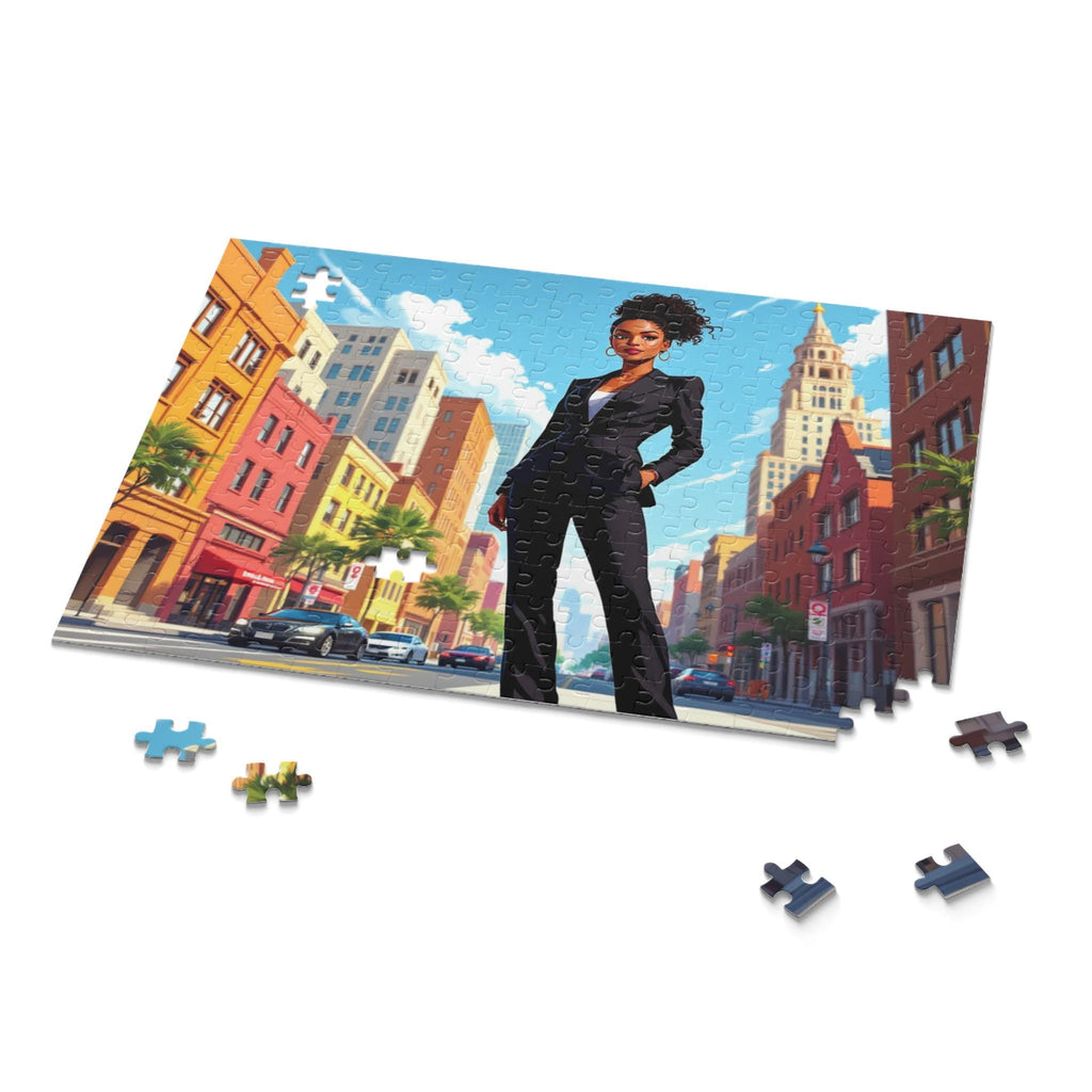 Confident Businesswoman City Street Puzzle