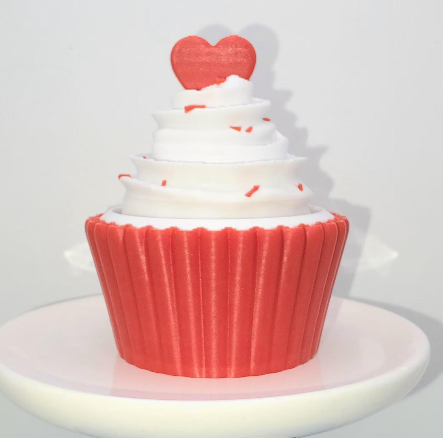 3D Printed Cupcake Fidget Clicker Toy Sensory Desk Stress Relief ADHD Stim Gift Valentine