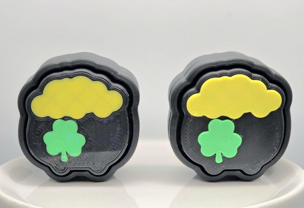 3D Printed Pot of Gold Fidget Clicker: Shamrock Desk Toy, St. Patrick's Stress Relief