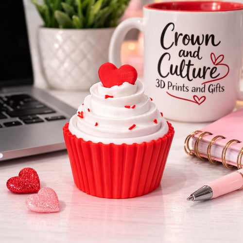 3D Printed Cupcake Fidget Clicker Toy Sensory Desk Stress Relief ADHD Stim Gift Valentine