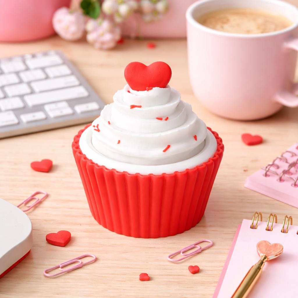 3D Printed Cupcake Fidget Clicker Toy Sensory Desk Stress Relief ADHD Stim Gift Valentine
