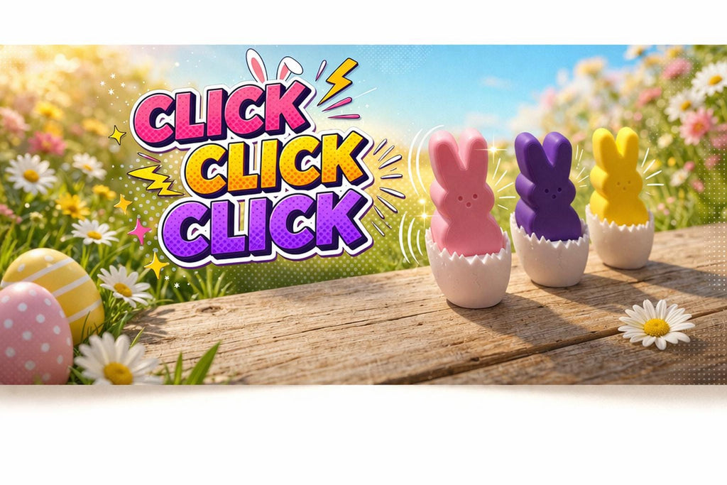 Easter Bunny Fidget Clicker | ASMR Stress Relief Sensory Toy (Pastel Colors)