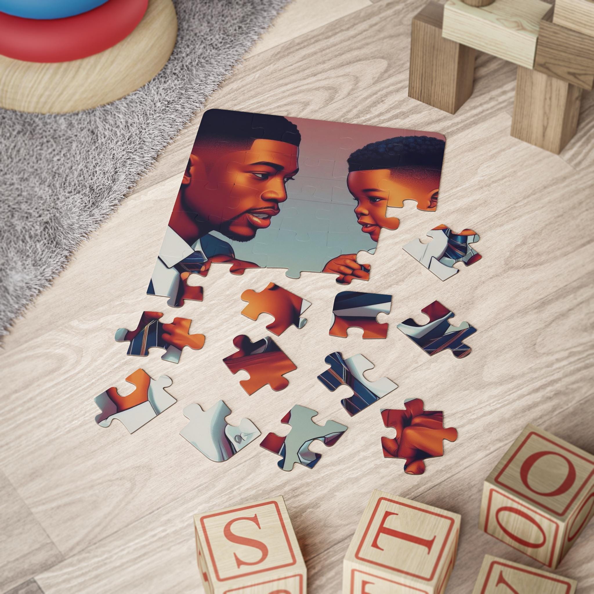 Father and Son Tye Lesson 30 Piece Puzzle