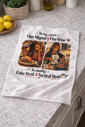 Funny Kitchen Towel, Black Woman Humor,Dish Towel, Sarcastic Cooking Gift, African American Home Decor Microfiber